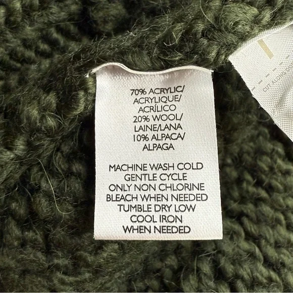 LOU & GREY Olive Green Knit Cardigan M - Picture 3 of 7